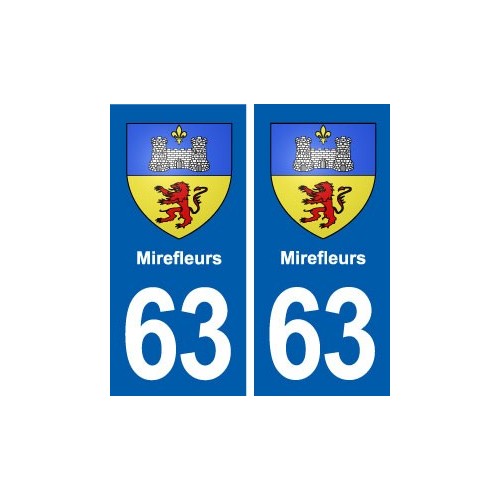 63 Mirefleurs blason autocollant plaque stickers ville