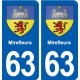 63 Mirefleurs blason autocollant plaque stickers ville