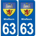 63 Mirefleurs blason autocollant plaque stickers ville