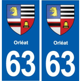 63 Orléat blason autocollant plaque stickers ville
