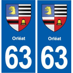 63 Orléat blason autocollant plaque stickers ville