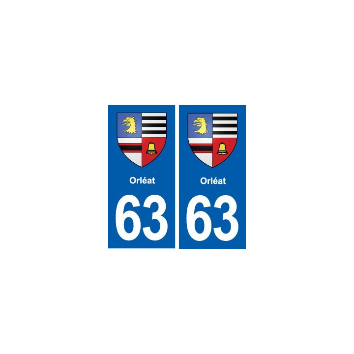 63 Orléat blason autocollant plaque stickers ville