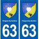 63 Pérignat-lès-Sarliève blason autocollant plaque stickers ville