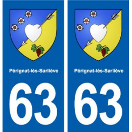 63 Pérignat-lès-Sarliève blason autocollant plaque stickers ville