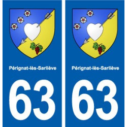 63 Pérignat-lès-Sarliève blason autocollant plaque stickers ville