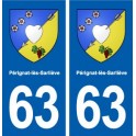 63 Pérignat-lès-Sarliève blason autocollant plaque stickers ville