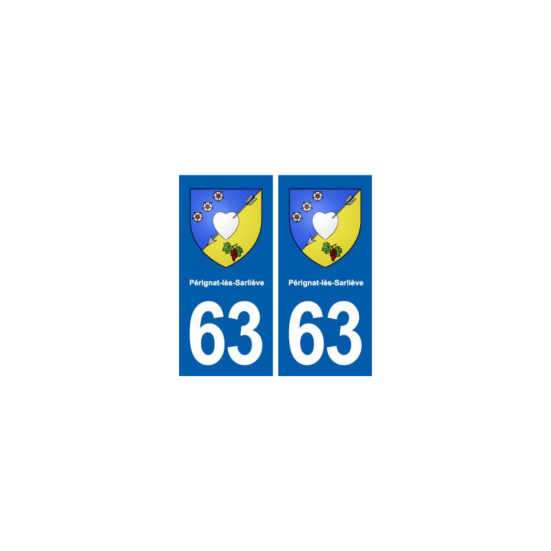 63 Pérignat-lès-Sarliève blason autocollant plaque stickers ville