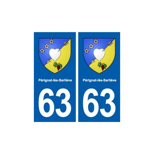 63 Pérignat-lès-Sarliève blason autocollant plaque stickers ville