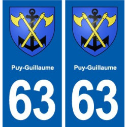 63 Puy-Guillaume blason autocollant plaque stickers ville