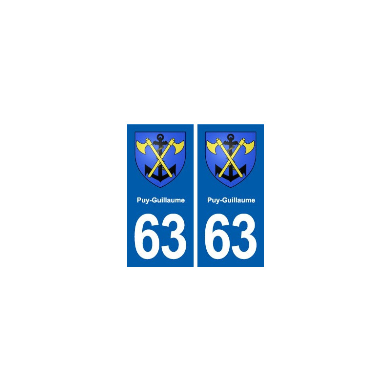 63 Puy-Guillaume blason autocollant plaque stickers ville
