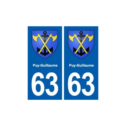 63 Puy-Guillaume blason autocollant plaque stickers ville