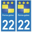 22 Dinan autocollant plaque blason armoiries stickers département