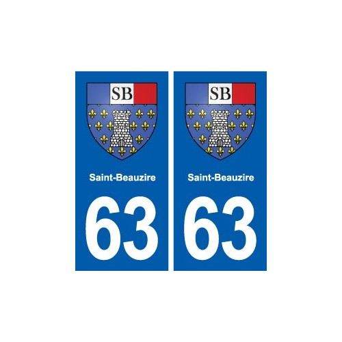 63 Saint-Beauzire blason autocollant plaque stickers ville