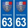 63 Saint-Beauzire blason autocollant plaque stickers ville