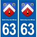 63 Saint-éloy-les-Mines blason autocollant plaque stickers ville