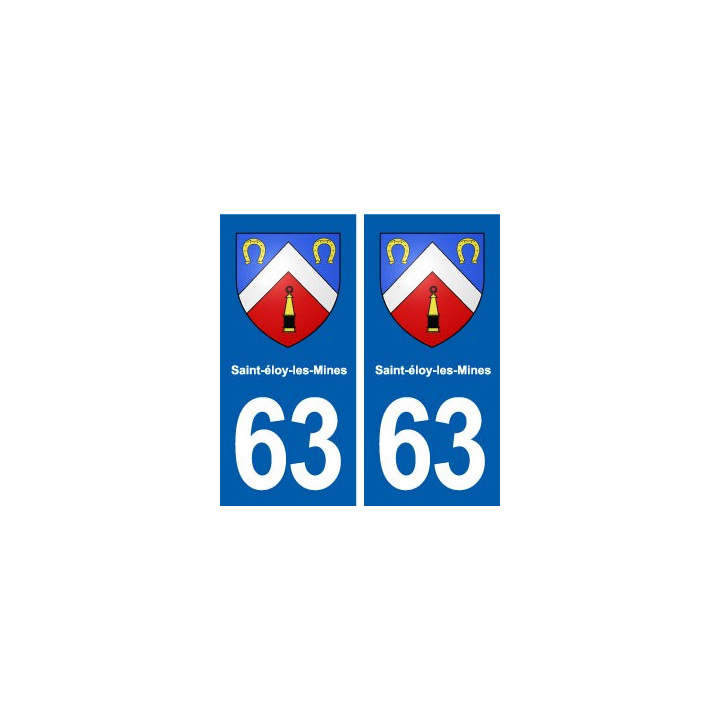 63 Saint-éloy-les-Mines blason autocollant plaque stickers ville