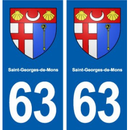 63 Saint-Georges-de-Mons blason autocollant plaque stickers ville
