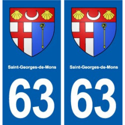 63 Saint-Georges-de-Mons blason autocollant plaque stickers ville