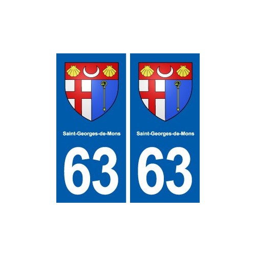 63 Saint-Georges-de-Mons blason autocollant plaque stickers ville