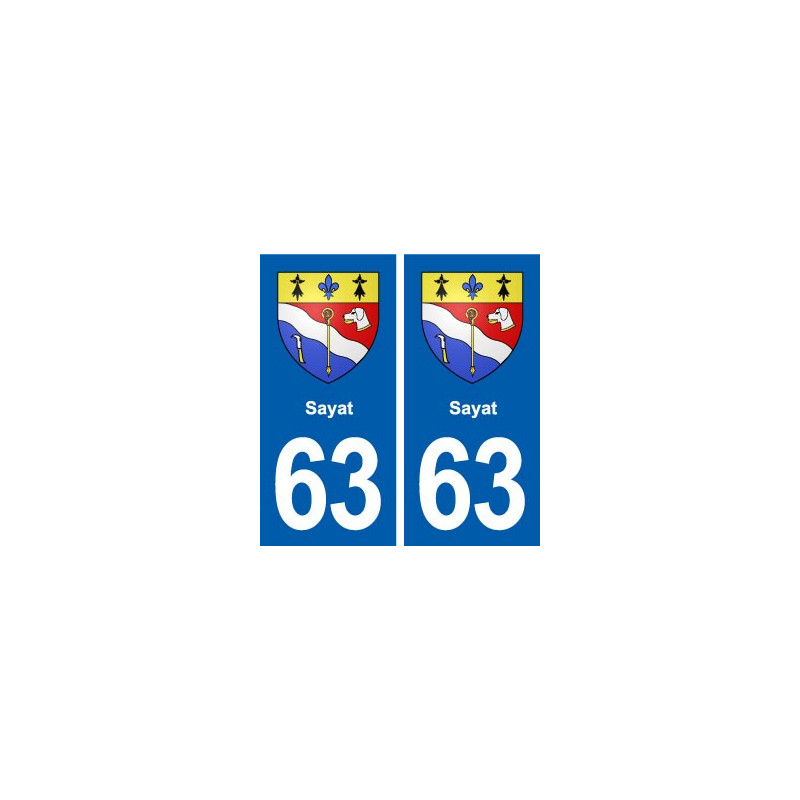 63 Sayat blason autocollant plaque stickers ville