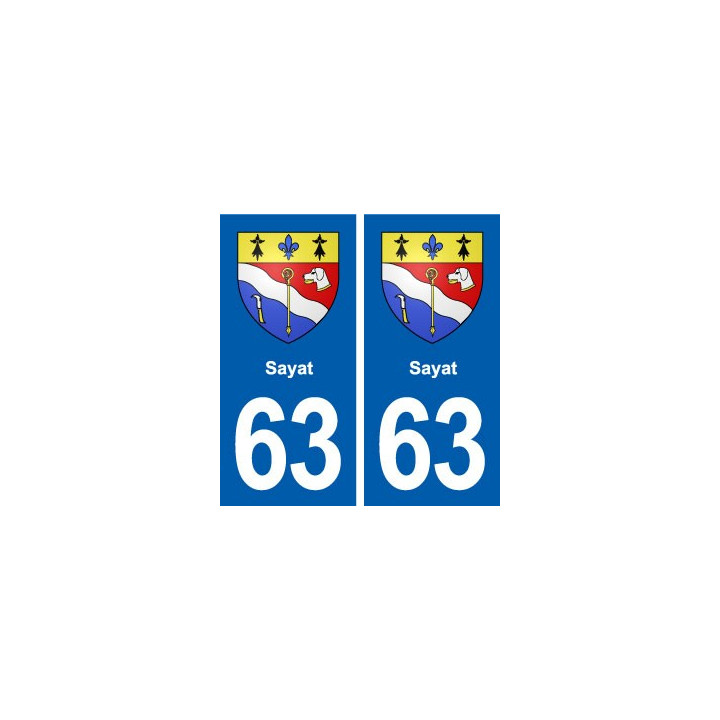 63 Sayat blason autocollant plaque stickers ville