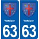 63 Vertaizon blason autocollant plaque stickers ville