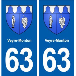 63 Veyre-Monton blason autocollant plaque stickers ville