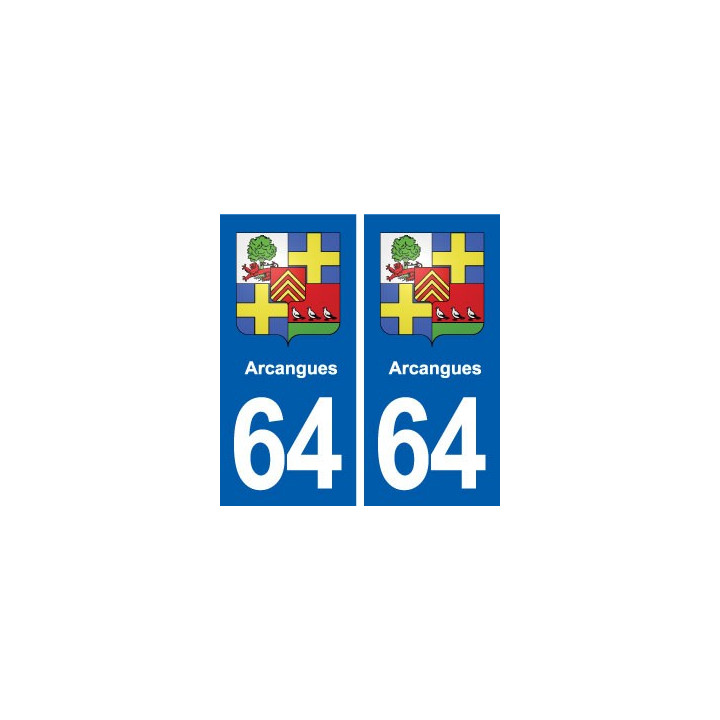 64 Arcangues blason autocollant plaque stickers ville