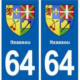 64 Itxassou blason autocollant plaque stickers ville