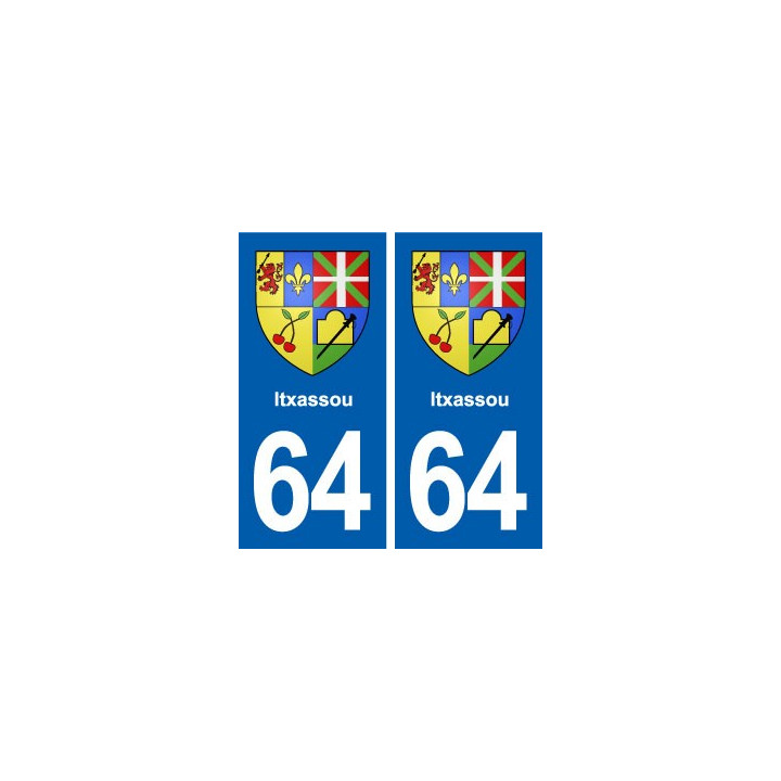 64 Itxassou blason autocollant plaque stickers ville
