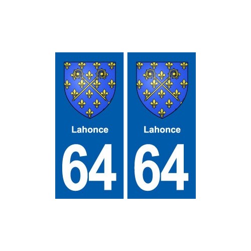 64 Lahonce blason autocollant plaque stickers ville