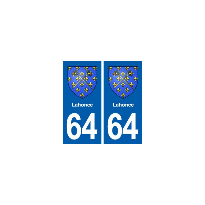 64 Lahonce blason autocollant plaque stickers ville