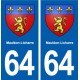 64 Pontacq blason autocollant plaque stickers ville