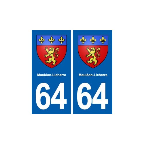 64 Pontacq blason autocollant plaque stickers ville