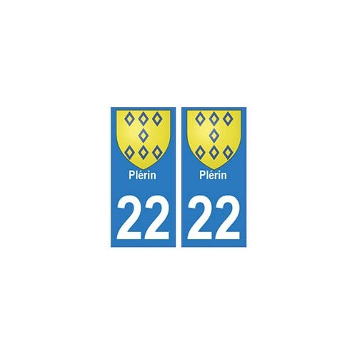 22 Dinan autocollant plaque blason armoiries stickers département