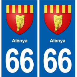 66 Alénya blason autocollant plaque stickers ville