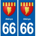 66 Alénya blason autocollant plaque stickers ville