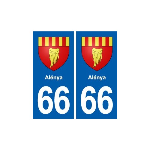 66 Alénya blason autocollant plaque stickers ville