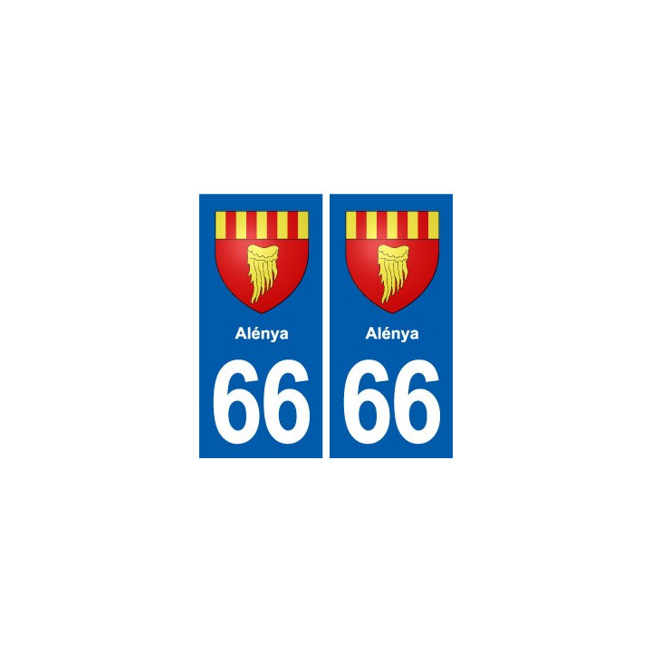 66 Alénya blason autocollant plaque stickers ville