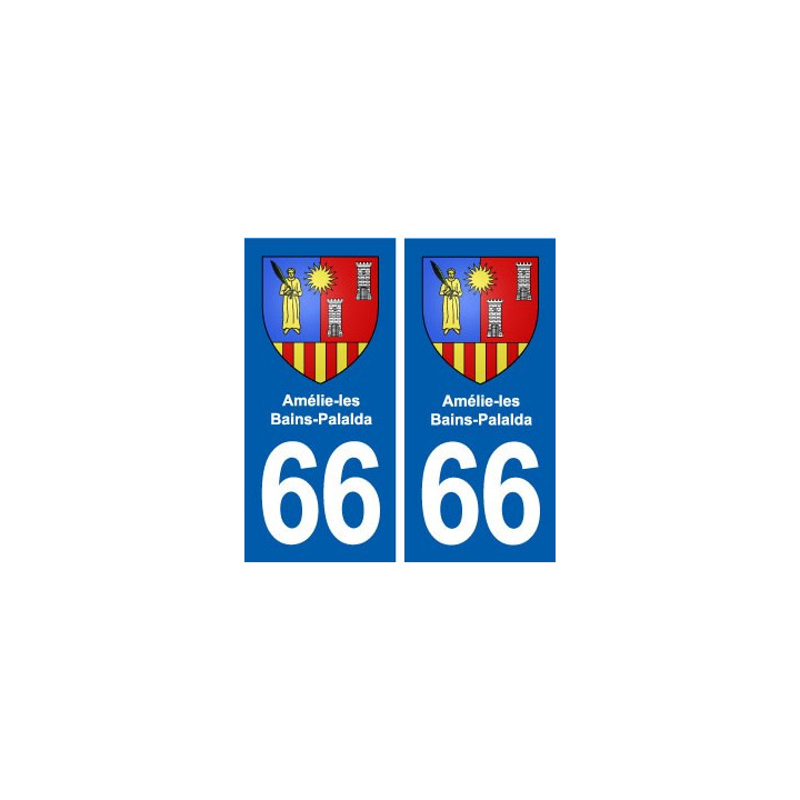 66 Amélie-les-Bains-Palalda blason autocollant plaque stickers ville
