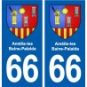 66 Amélie-les-Bains-Palalda coat of arms sticker plate stickers city