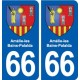 66 Amélie-les-Bains-Palalda blason autocollant plaque stickers ville