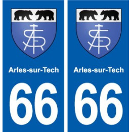 66 Arles-sur-Tech blason autocollant plaque stickers ville