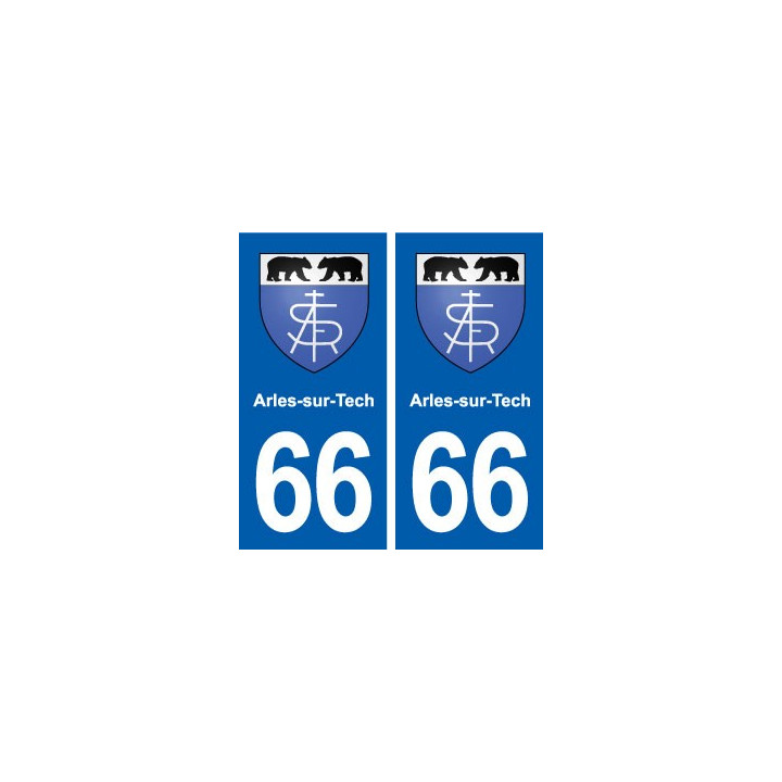 66 Arles-sur-Tech blason autocollant plaque stickers ville