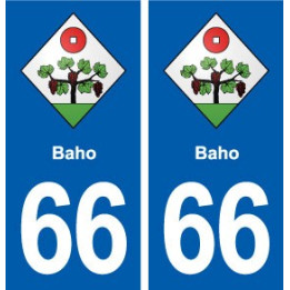 66 Baho blason autocollant plaque stickers ville