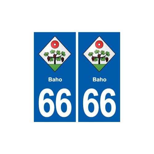 66 Baho blason autocollant plaque stickers ville
