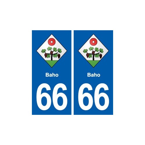 66 Baho blason autocollant plaque stickers ville