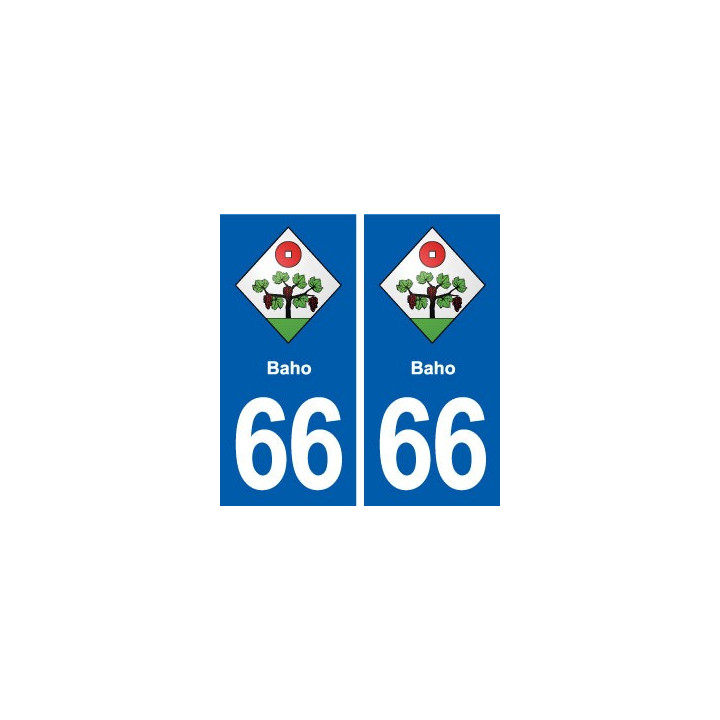 66 Baho blason autocollant plaque stickers ville