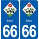 66 Baho blason autocollant plaque stickers ville