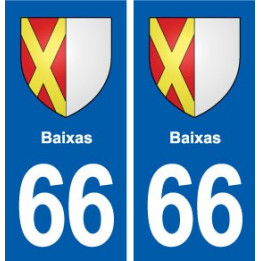 66 Baixas blason autocollant plaque stickers ville
